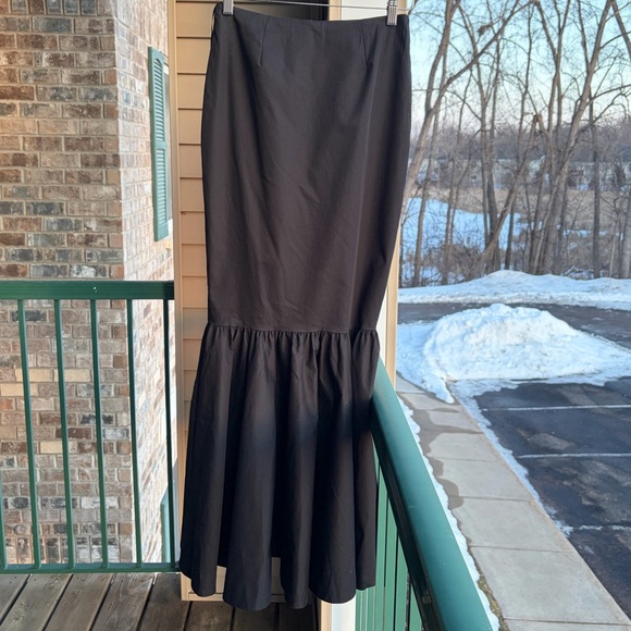 🆕 Antonio Melani Black Midi Skirt Mermaid Hem Fishtail Silhouette Lined Size 2 - Picture 3 of 13